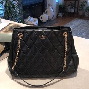 Kate Spade Black Quilted Shoulder Bag